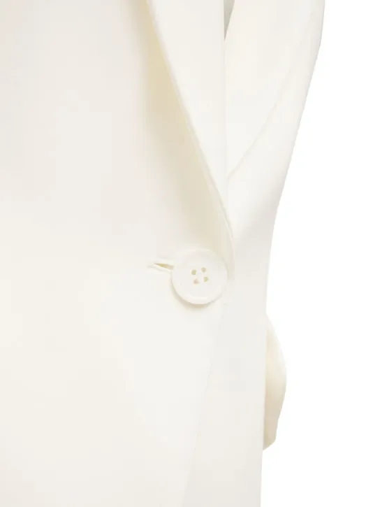 Alexander McQueen   Viscose blend crepe one button blazer 