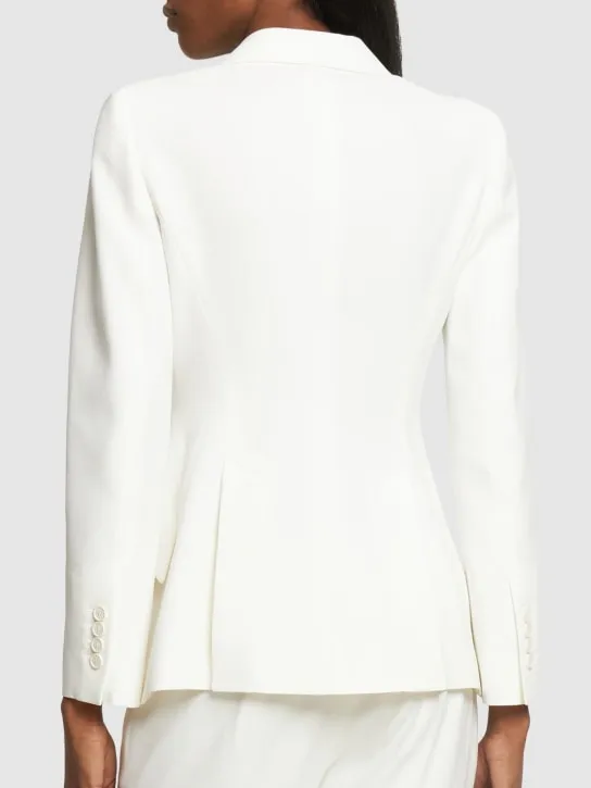 Alexander McQueen   Viscose blend crepe one button blazer 