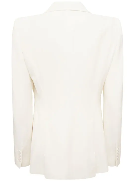 Alexander McQueen   Viscose blend crepe one button blazer 