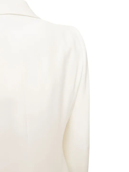 Alexander McQueen   Viscose blend crepe one button blazer 
