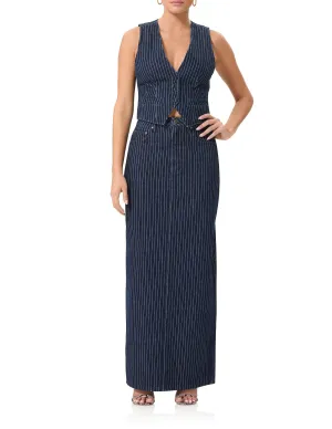 Amiri Maxi Skirt - Dark Wash