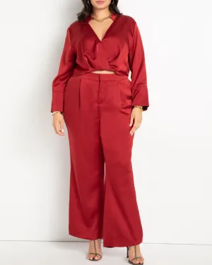 Augusta Satin Blouse | Red Dahlia