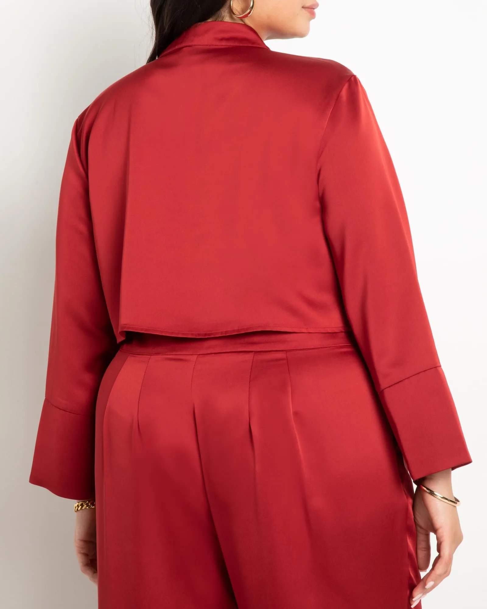 Augusta Satin Blouse | Red Dahlia