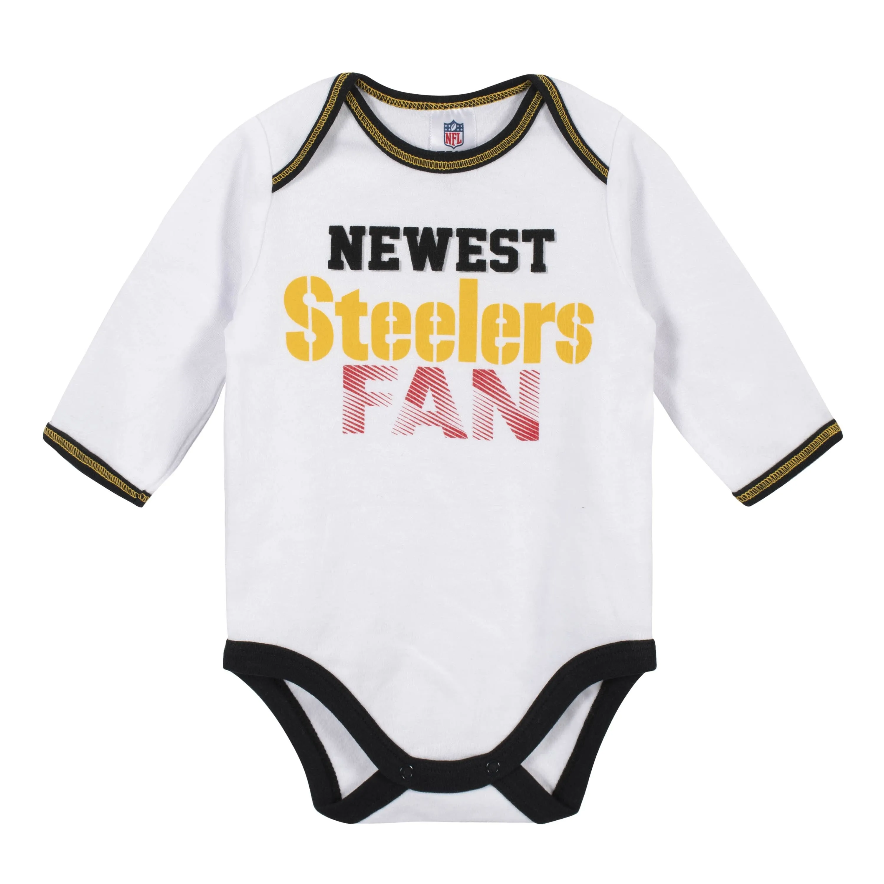 Baby Boys Pittsburgh Steelers 3-Piece Bodysuit, Pant and Cap Set