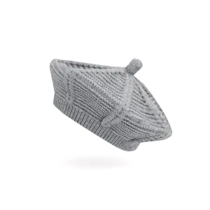 Baby Knit Beret Hat Girls French Artist Fashion Hat | Gray