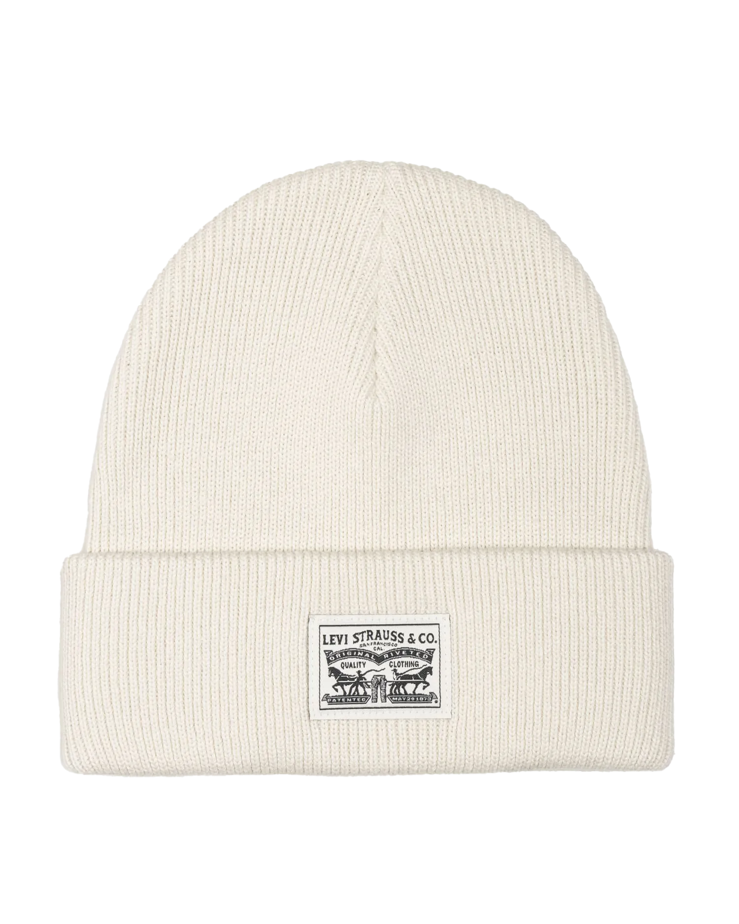 Backpatch Beanie in Cream