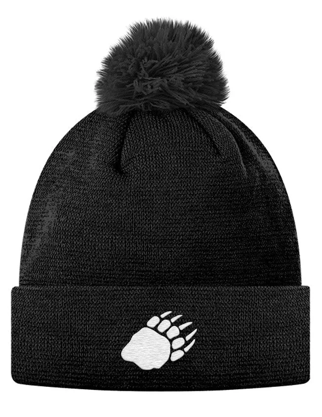 Bear Paw Pom Pom Knit Cap