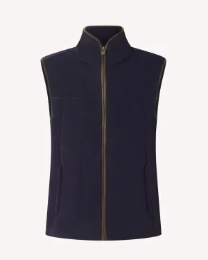 Bernard Weatherill Full Zip Fleece Gilet Dark Navy