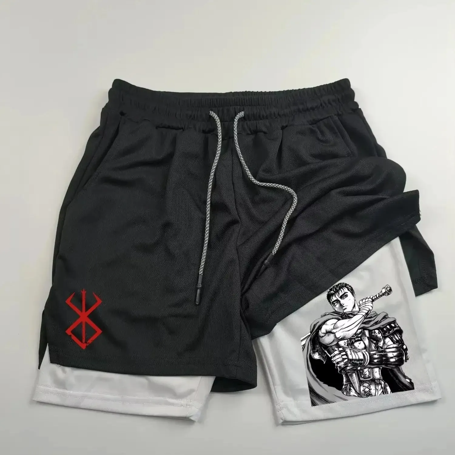Berserk Guts 2-in-1 Quick-Dry Sports Shorts