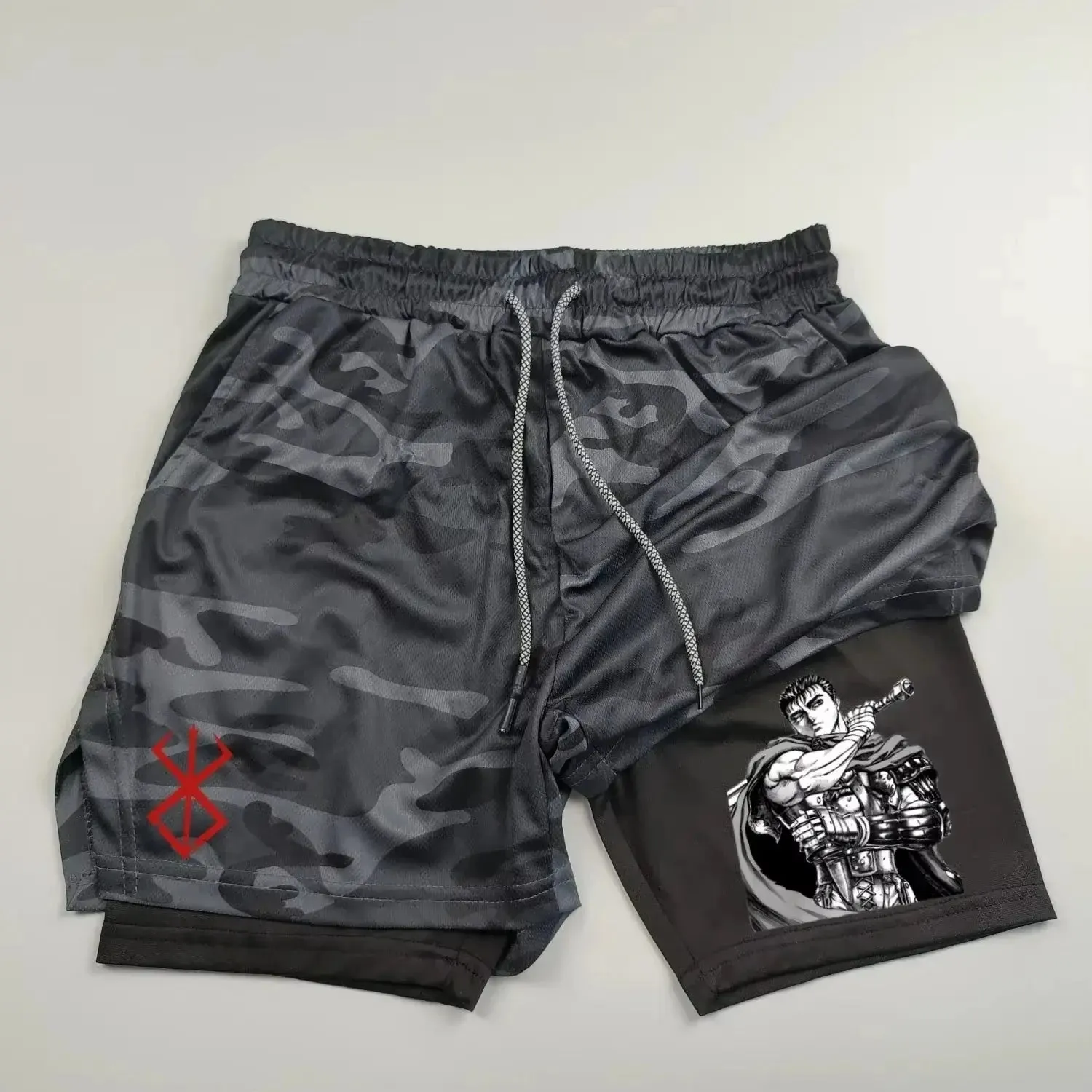 Berserk Guts 2-in-1 Quick-Dry Sports Shorts