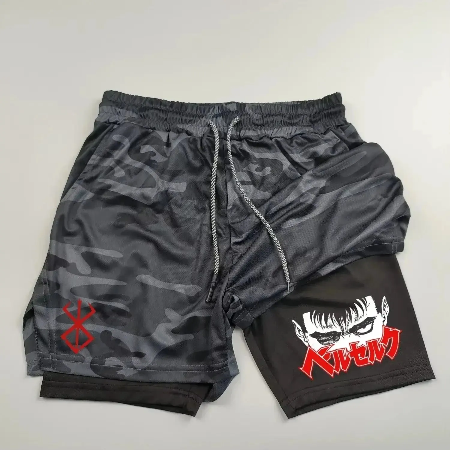 Berserk Guts 2-in-1 Quick-Dry Sports Shorts