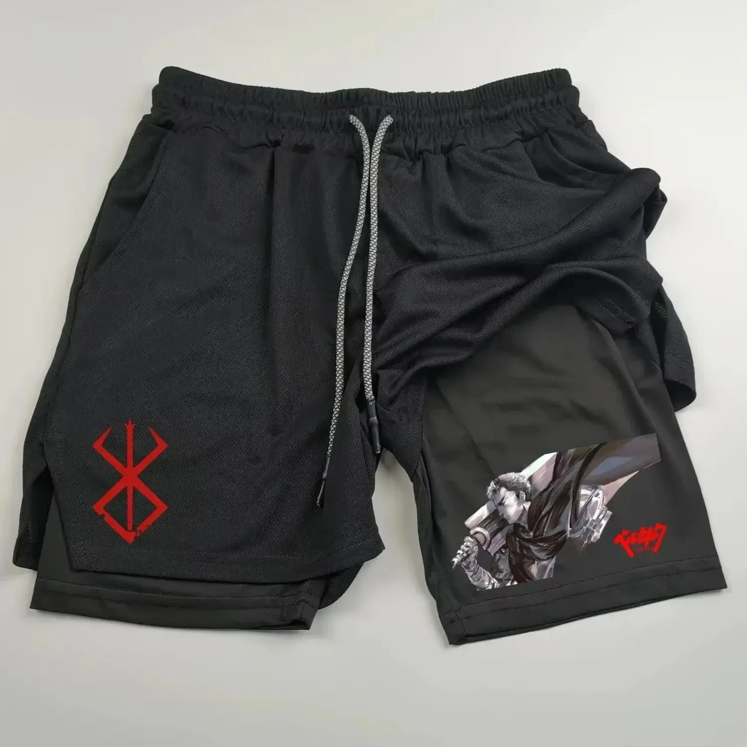 Berserk Guts 2-in-1 Quick-Dry Sports Shorts