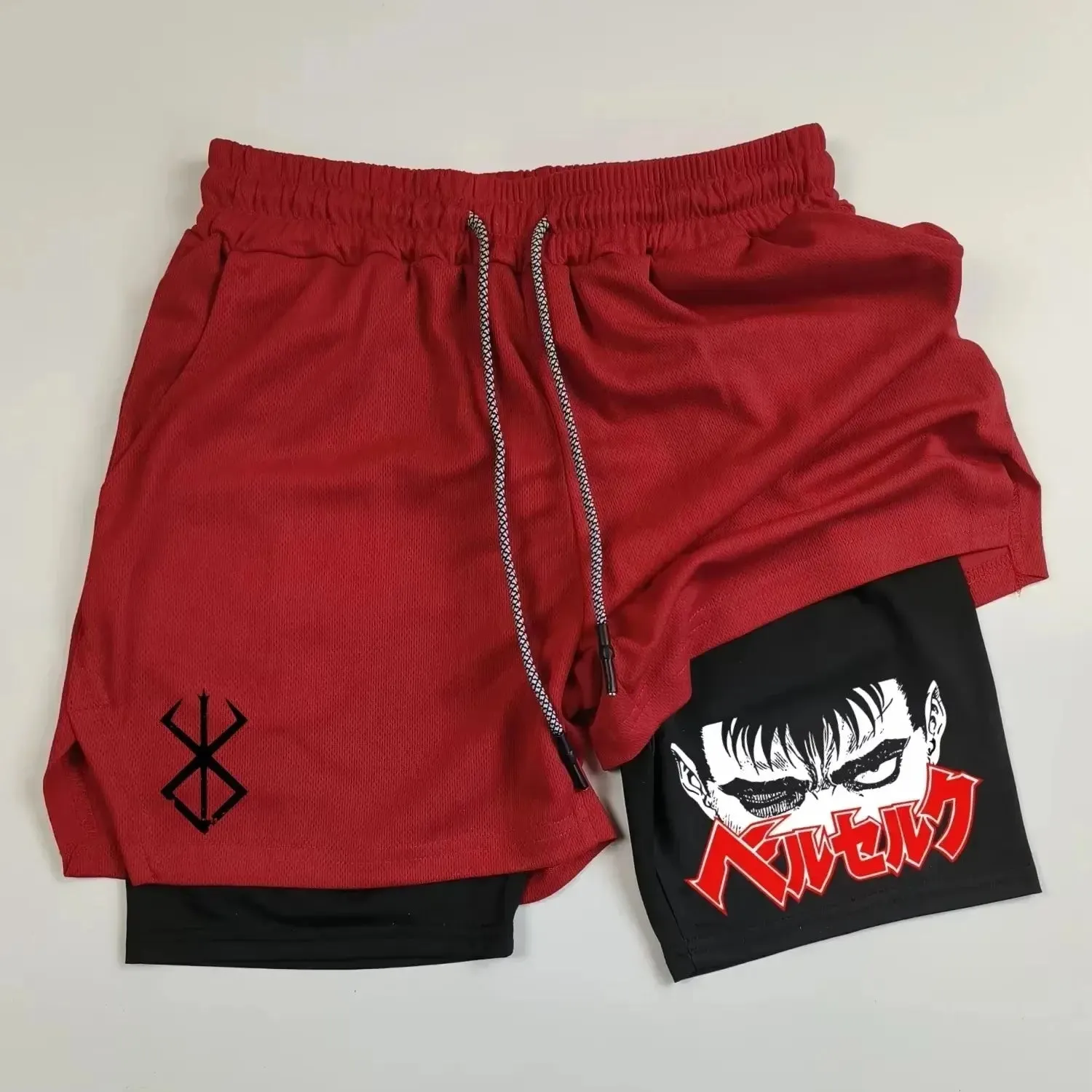 Berserk Guts 2-in-1 Quick-Dry Sports Shorts