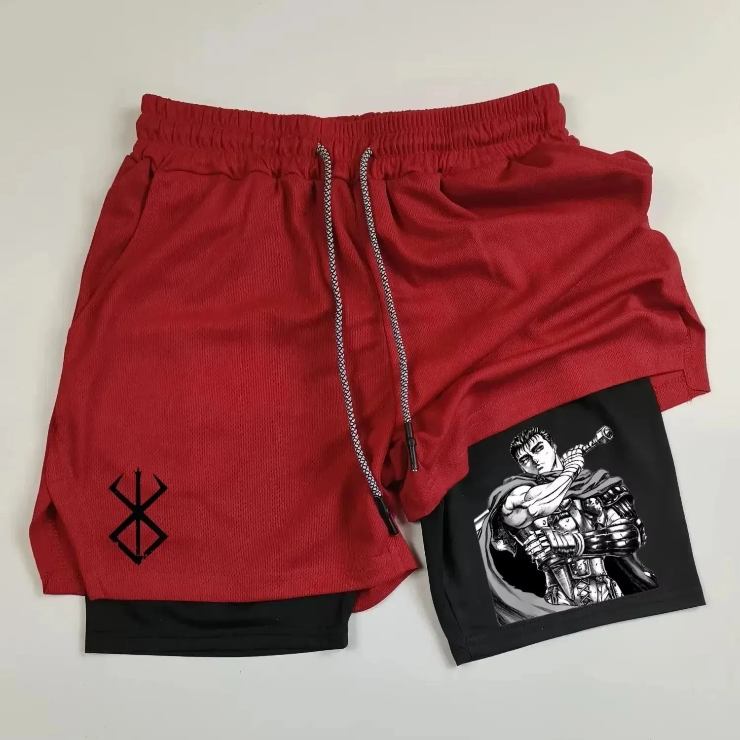 Berserk Guts 2-in-1 Quick-Dry Sports Shorts