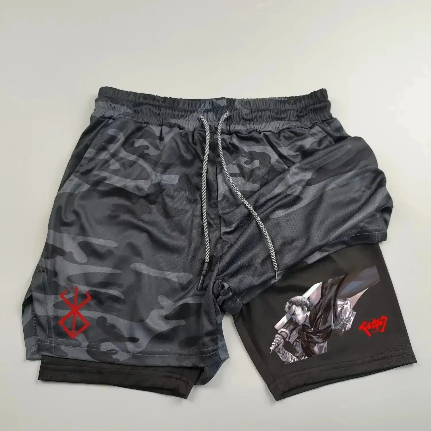 Berserk Guts 2-in-1 Quick-Dry Sports Shorts