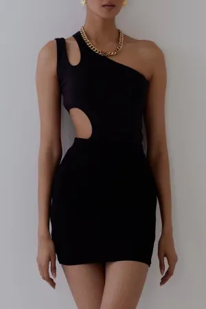 Black Side Cut Out Bodysuit