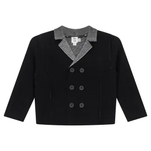 blazer knit - black/off white