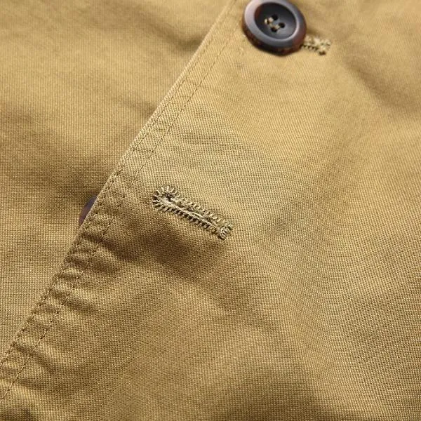 Blazer vintage de couleur unie à revers pour hommes