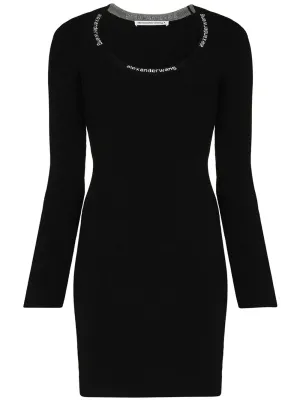 Bodycon Long Sleeve Scoop Neck Dress