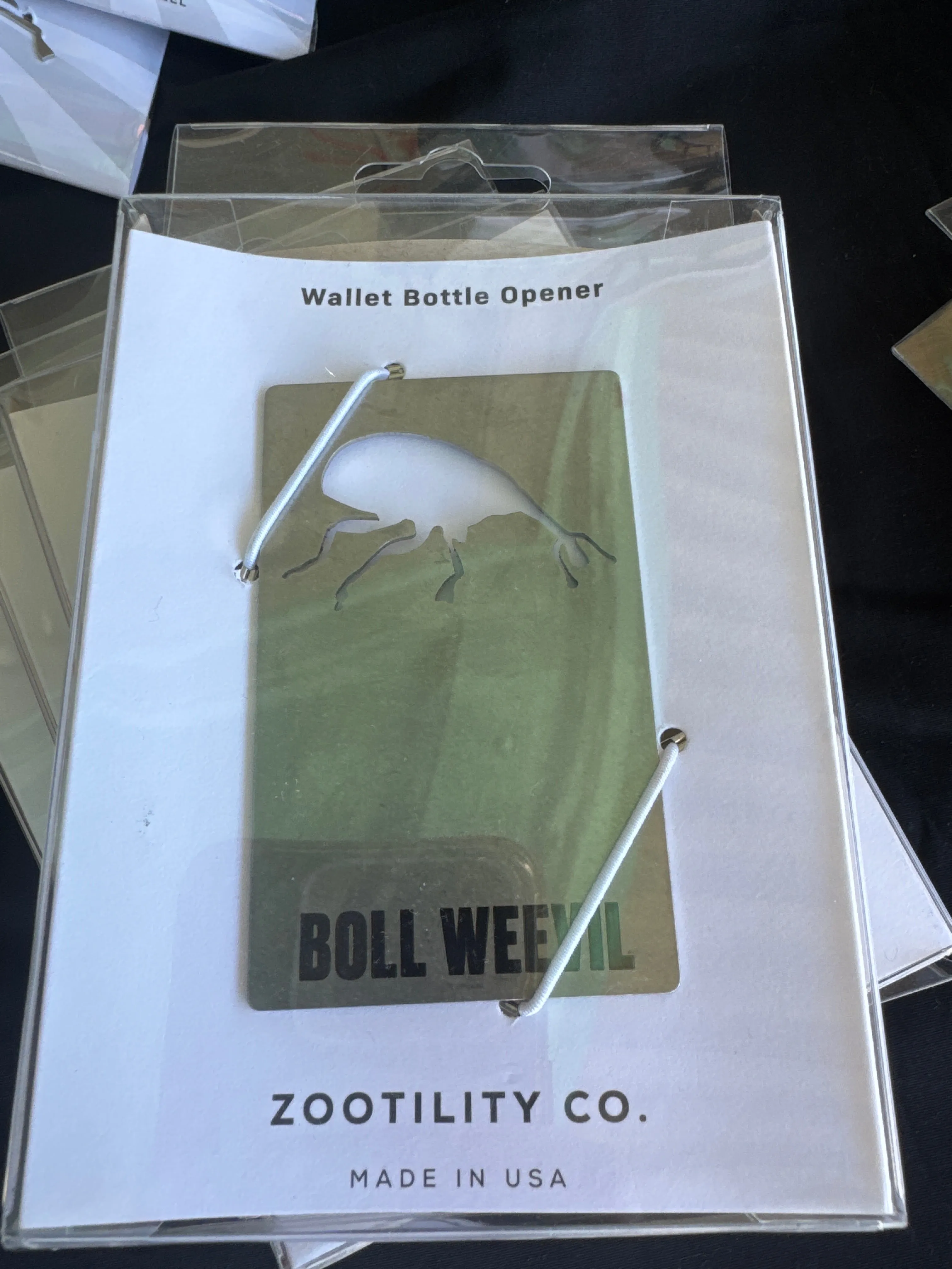 Boll weevil wallet bottle opener