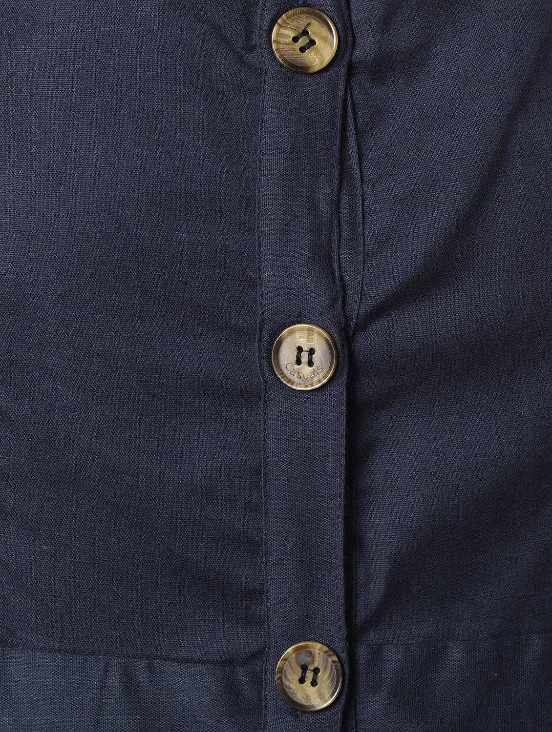 Button up solid A-line dress