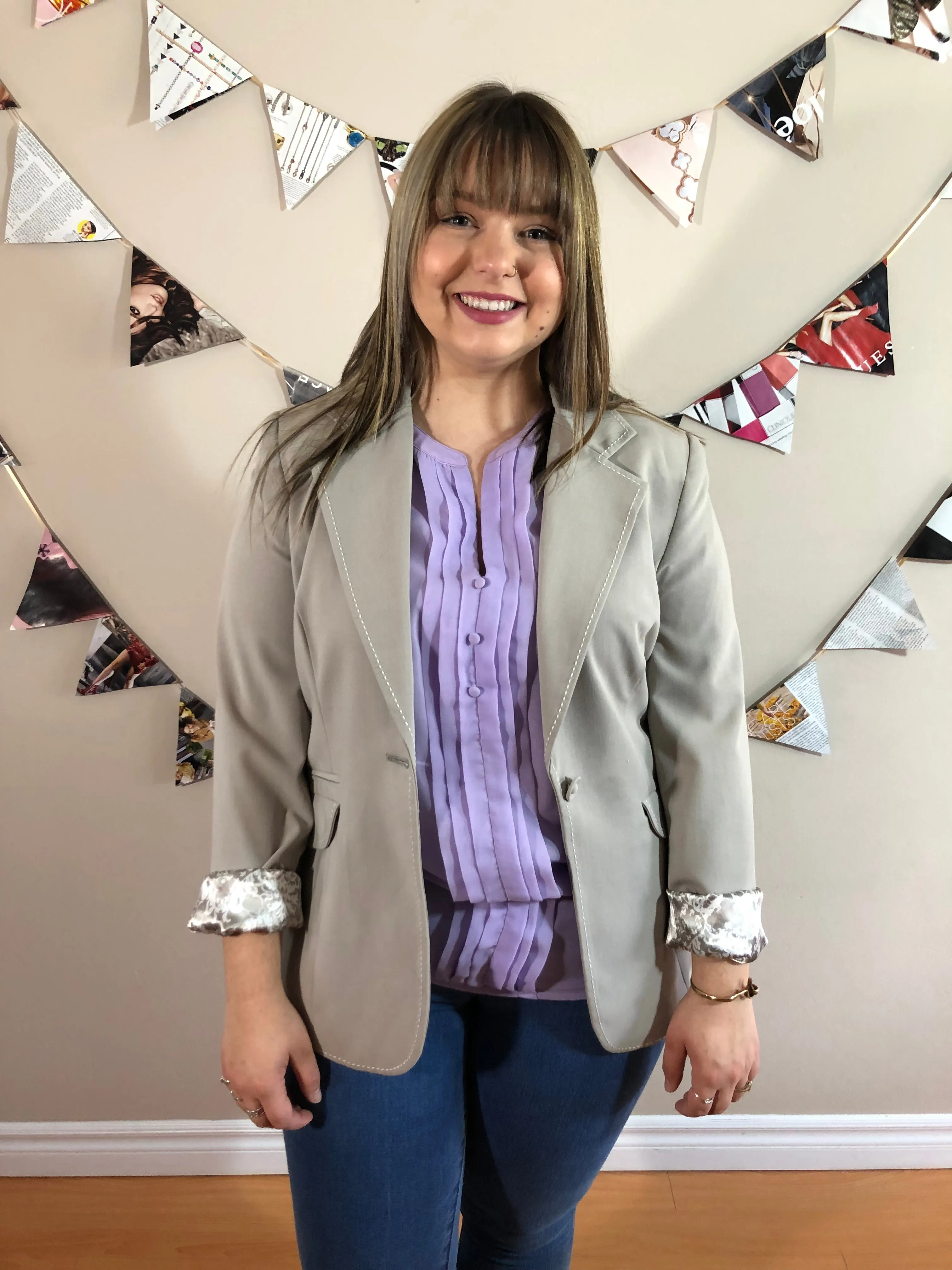 Cabi Pale Sandy Fawn Blazer - Size 10