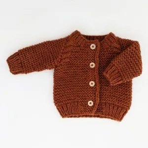 Chili Garter Stitch Cardigan