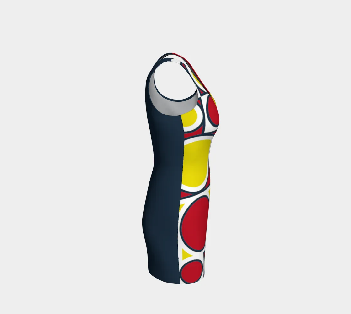 Circular Abstact Bodycon Dress