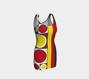 Circular Abstact Bodycon Dress