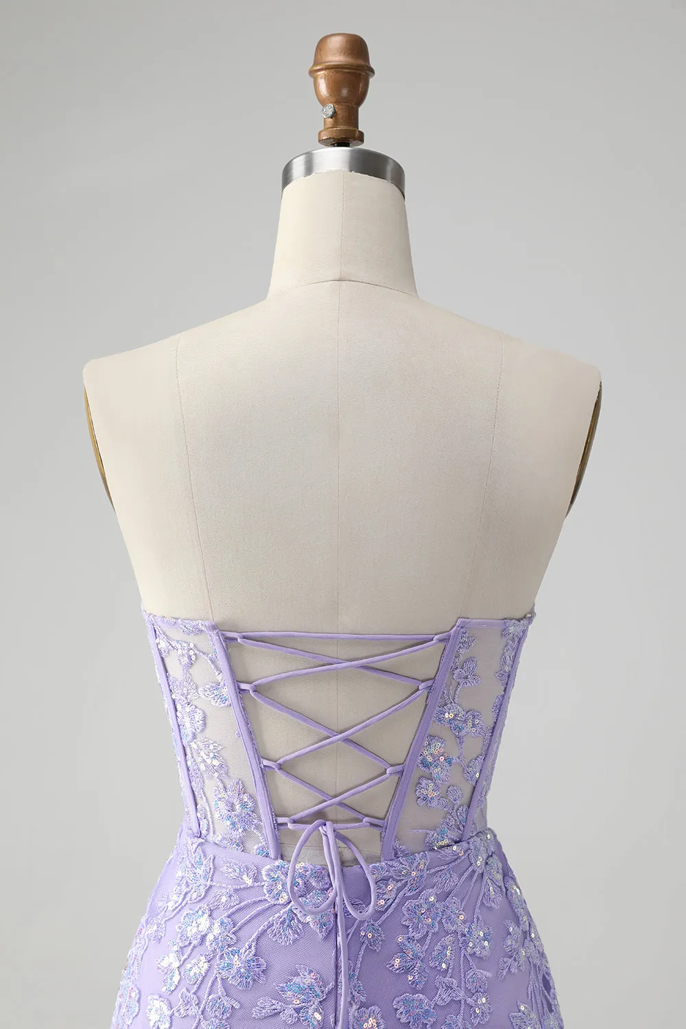 Classy Fuchsia Bodycon Strapless Corset Short Homecoming Dress with Sequins
