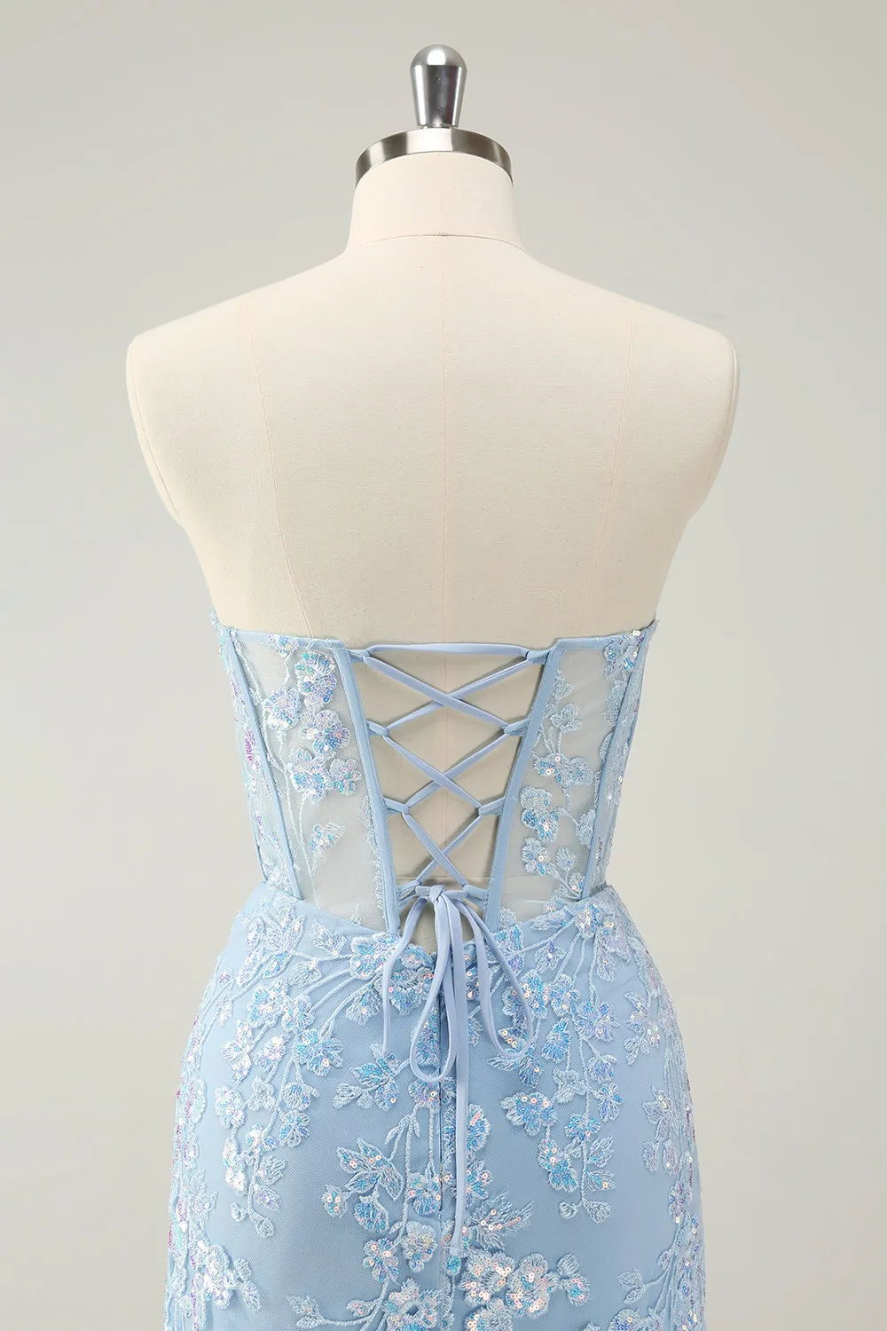 Classy Fuchsia Bodycon Strapless Corset Short Homecoming Dress with Sequins