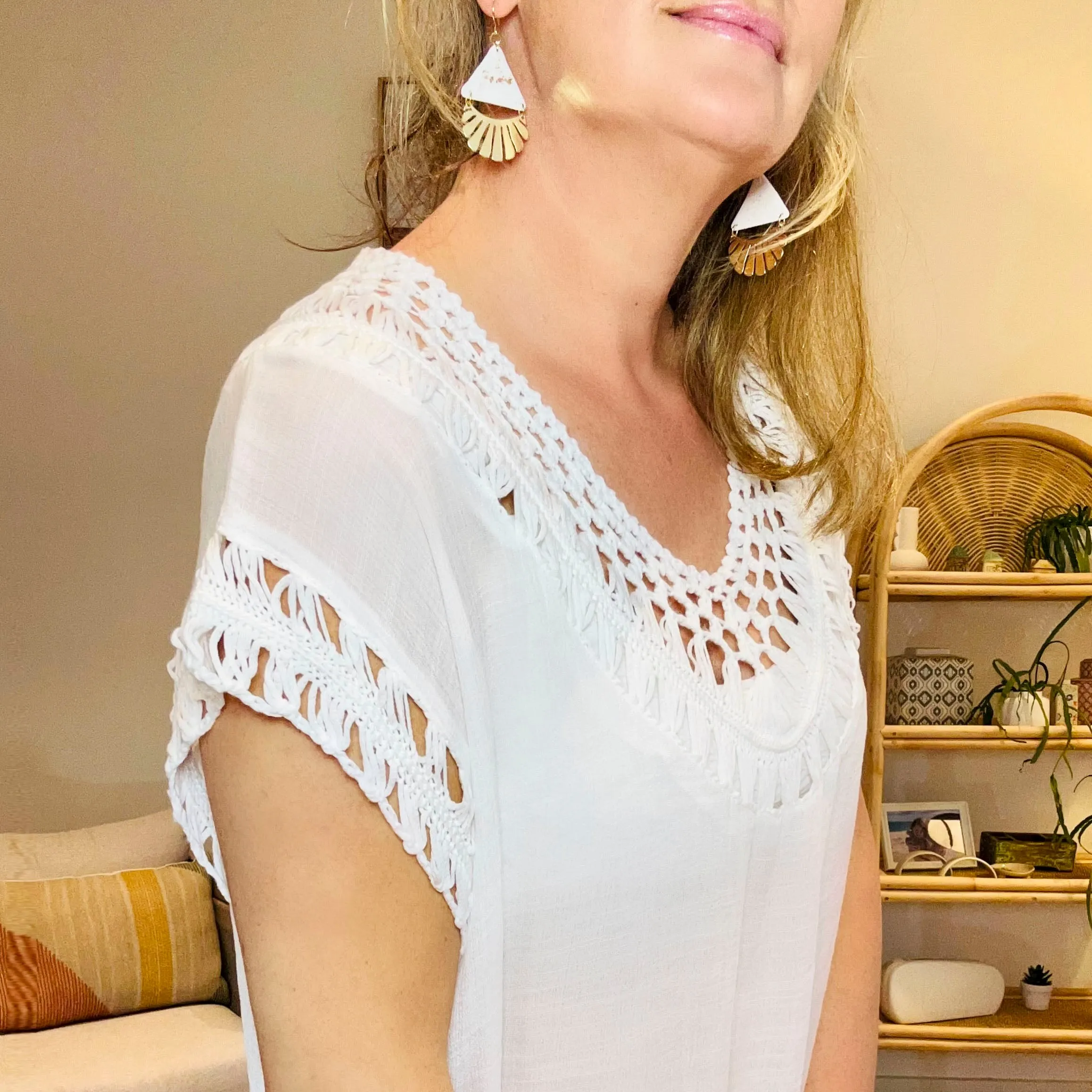 Crochet White Sun Tunic