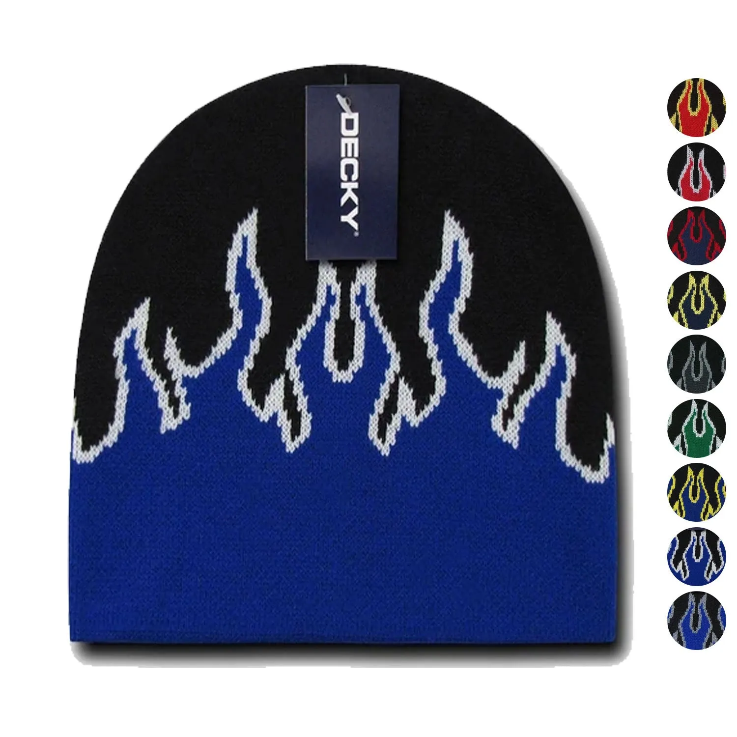 Decky Fire Flame Beanies Caps Hats Short Warm Winter Youth Boys Girls Kids