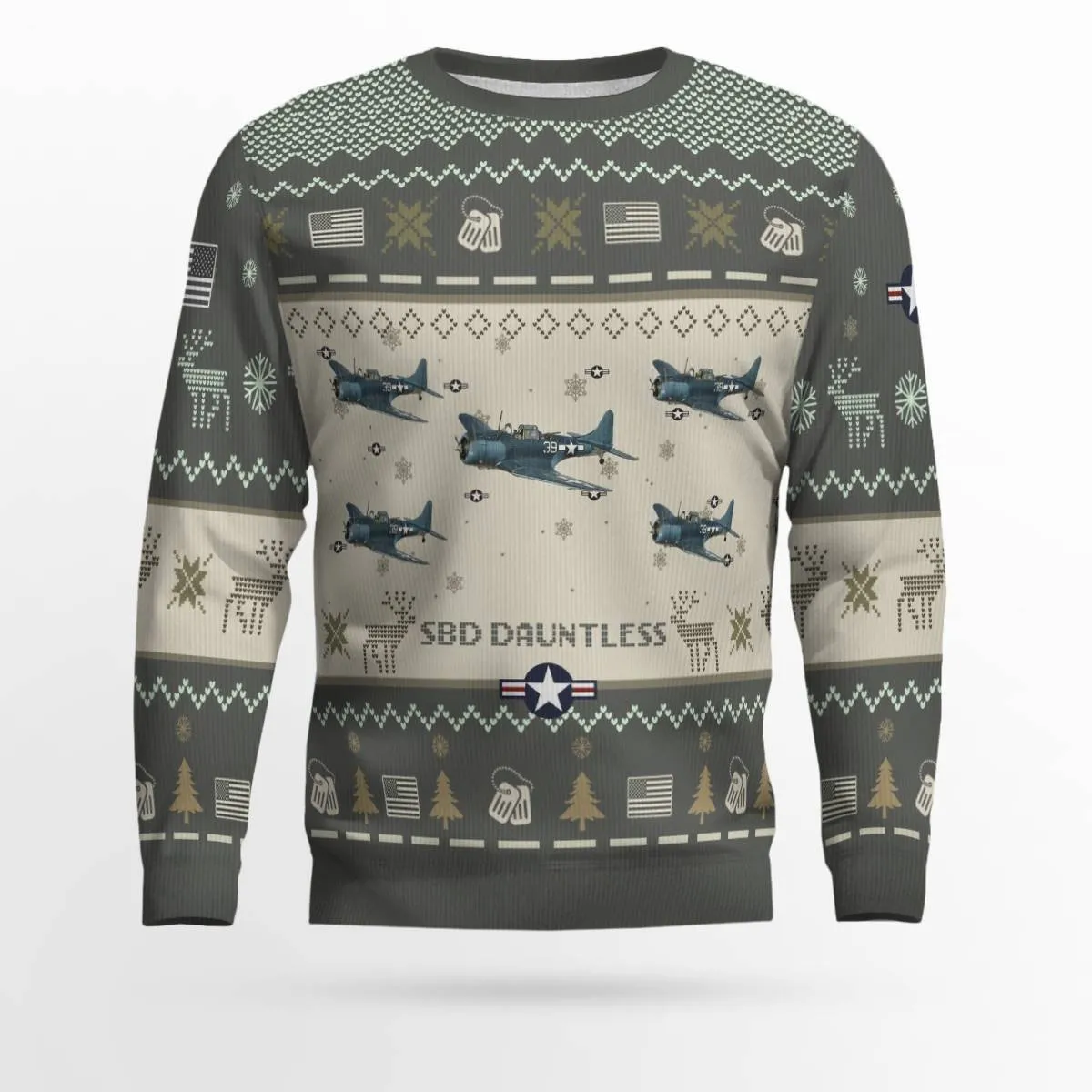 Douglas SBD Dauntless _Aircraft Ugly Sweater, Ugly Sweater Christmas Shirt for Men Dad Veteran