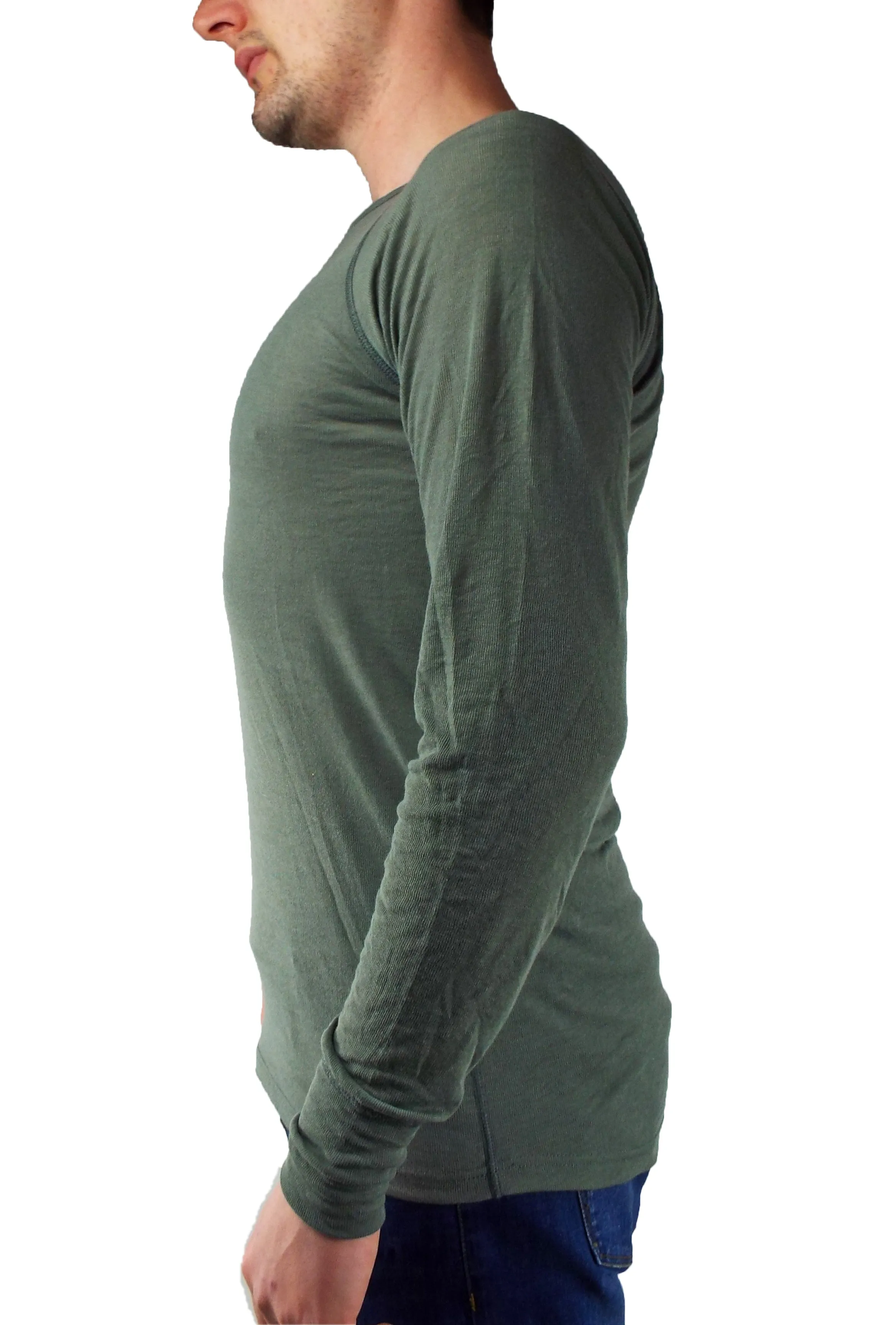 Dutch Military - Long-sleeve Thermal Crew-Neck Base Layer - Grey - Grade 1