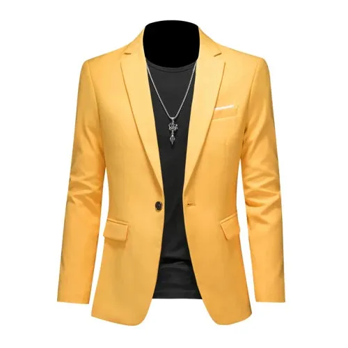Fashion Solid Business Slim Fit Blazer