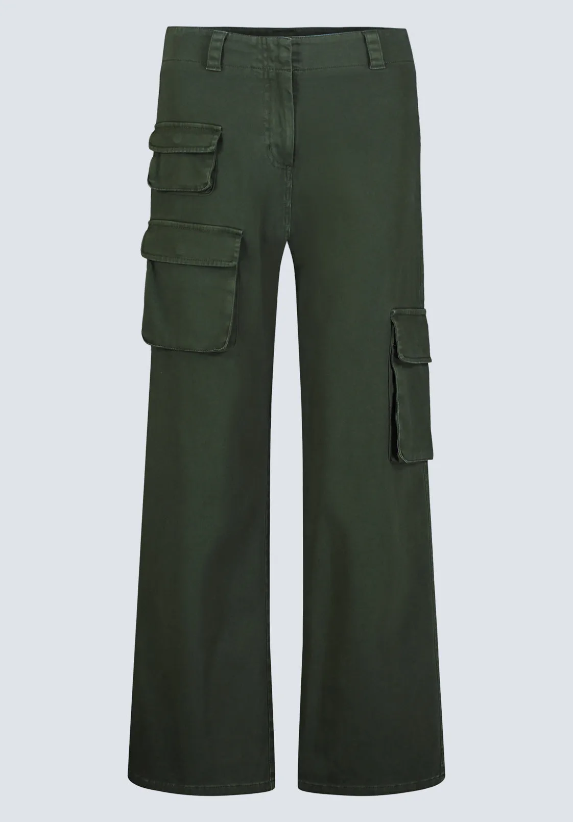 Fellie Women's Cargo Pants, Dark Green - WB0008F