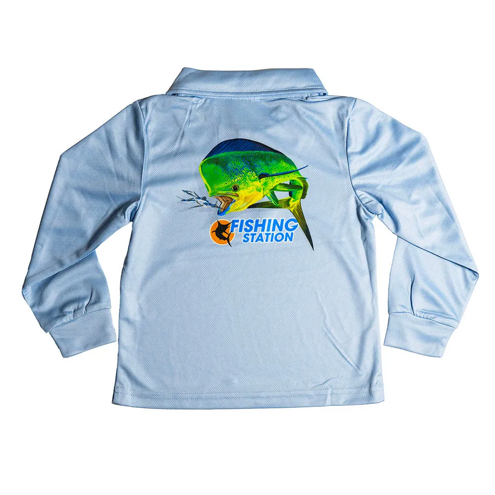 Fishing Station Mahi Mahi Collared Shirt - Kids