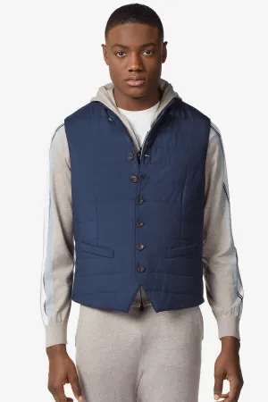 Gilet déperlant rembourré bleu foncé