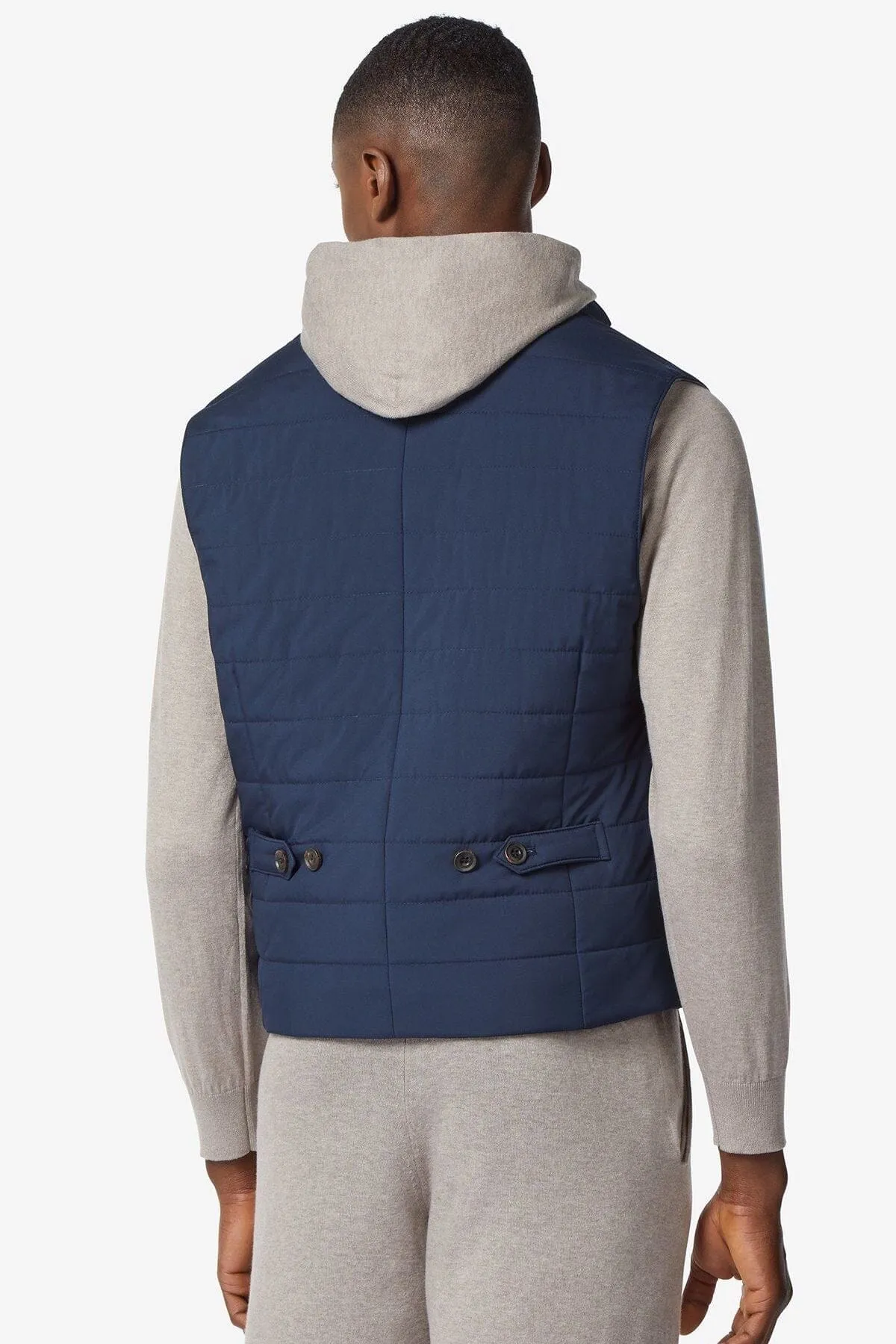 Gilet déperlant rembourré bleu foncé