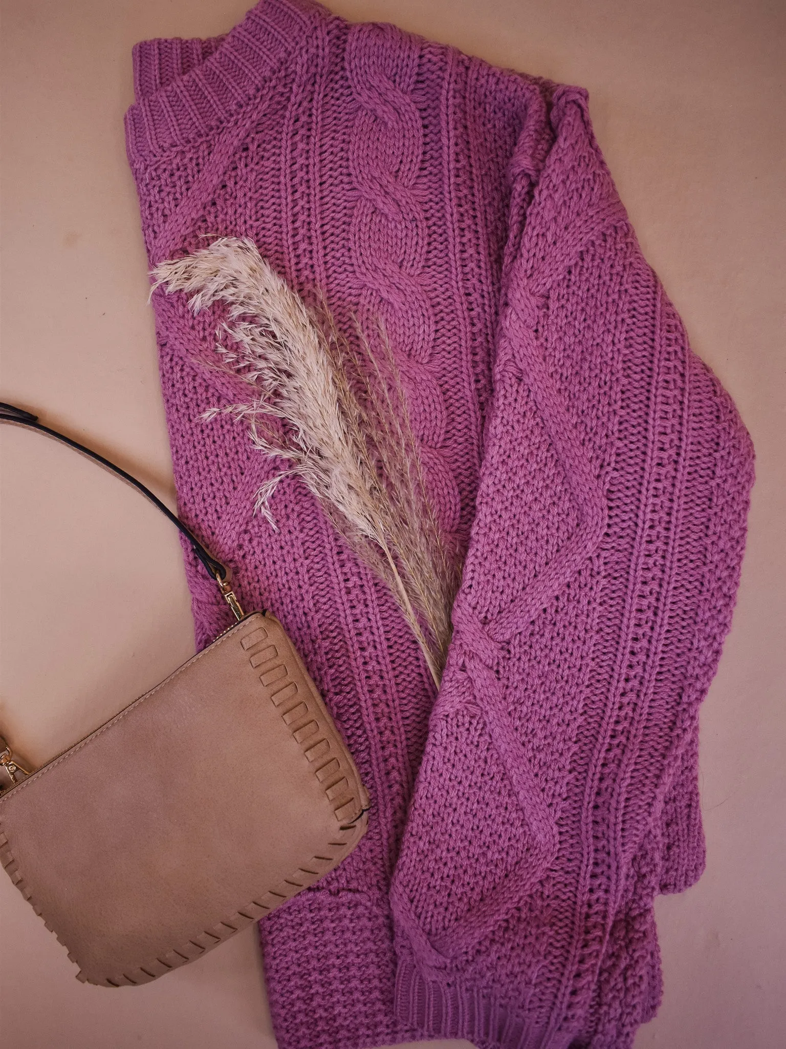 Go Around Cropped Cable Sweater