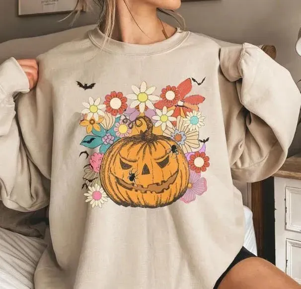 Halloween Fashion Shirt Women's Wear Letter Print Top
