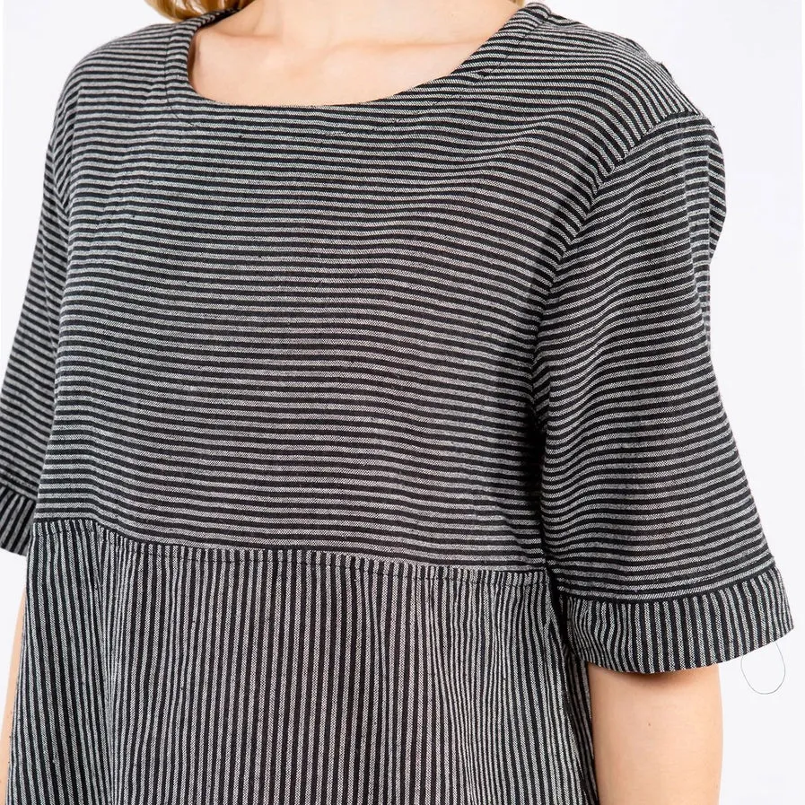 Hand-Loomed Half Sleeve Cotton Top