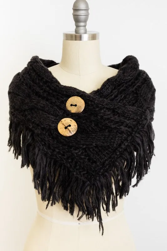 Heather Fringe Shoulder Warmer