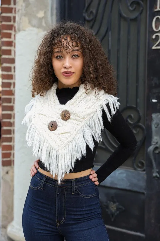 Heather Fringe Shoulder Warmer