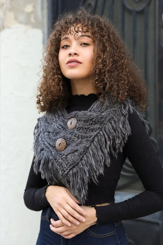 Heather Fringe Shoulder Warmer