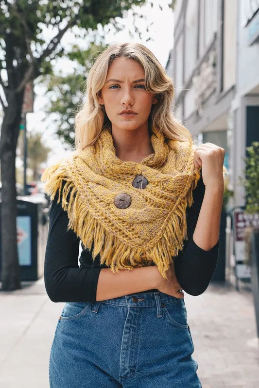 Heather Fringe Shoulder Warmer