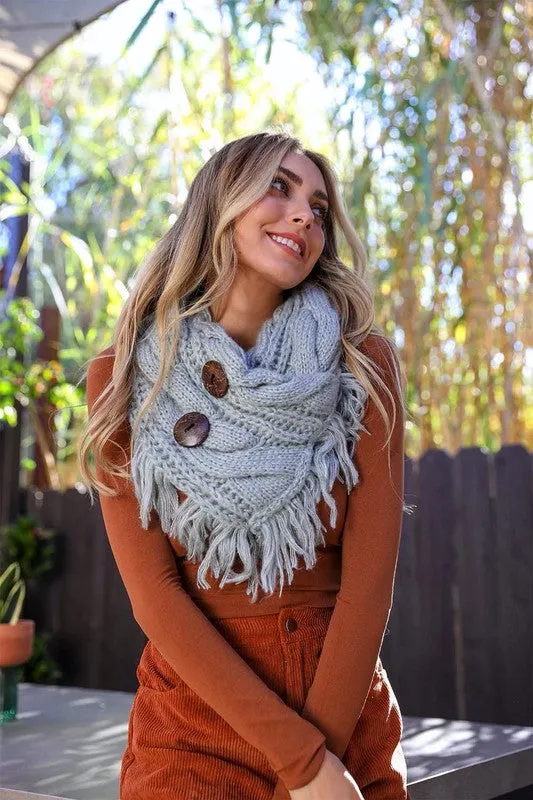 Heather Fringe Shoulder Warmer