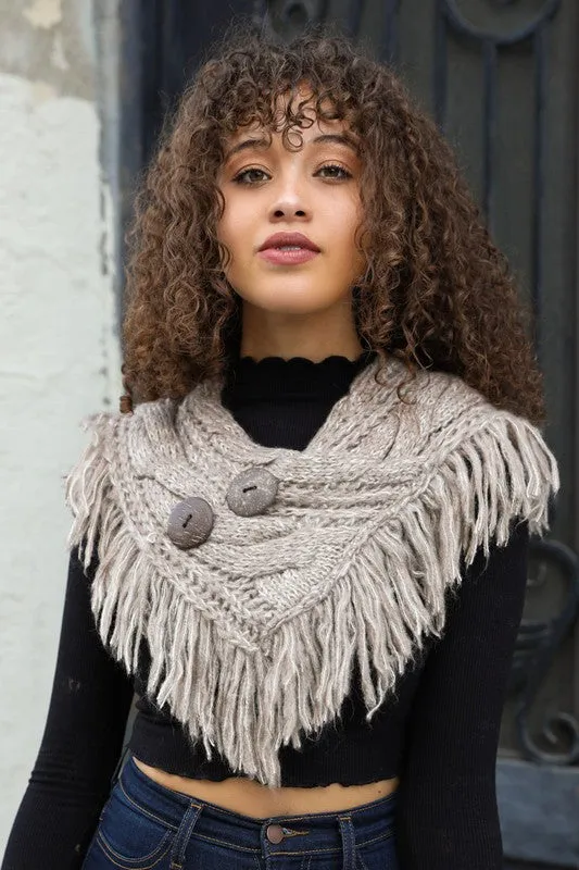 Heather Fringe Shoulder Warmer