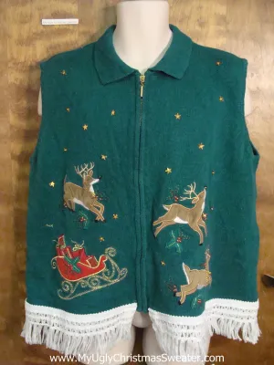 Jolly Reindeer Ugly Christmas Jumper Vest